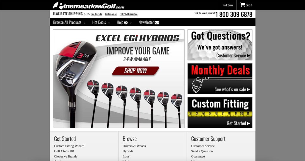 screenshot of the pinemeadowgolf.com home page