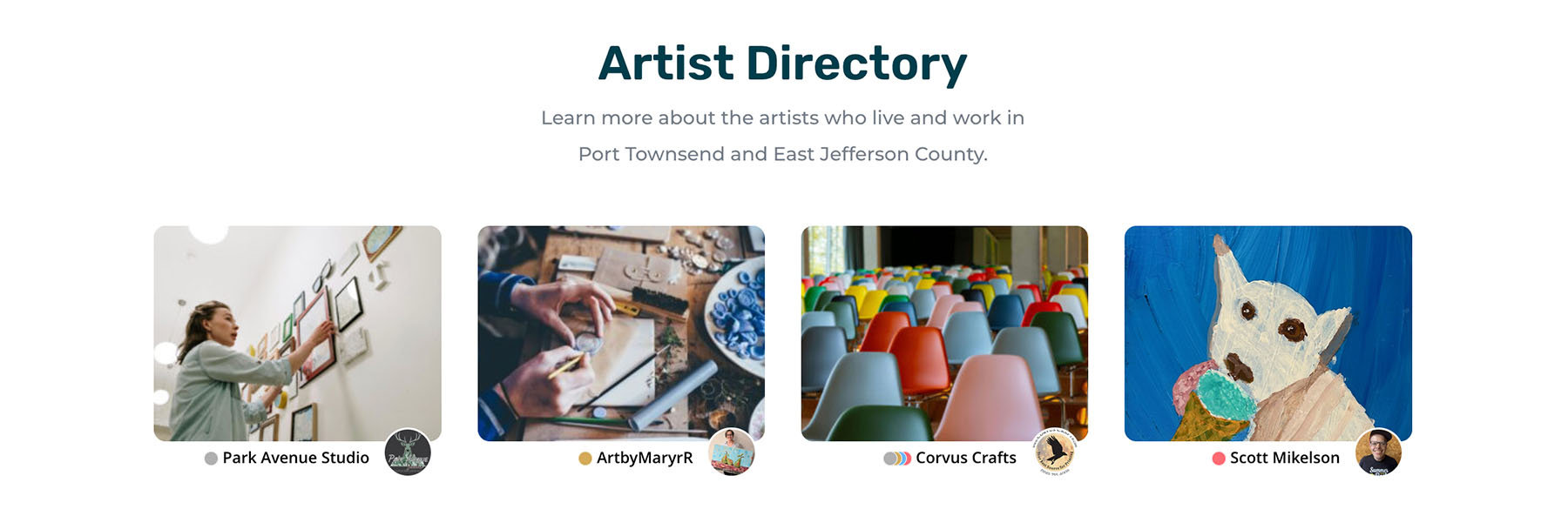 A detail from athe Port Townsend Creative District Artist Directory